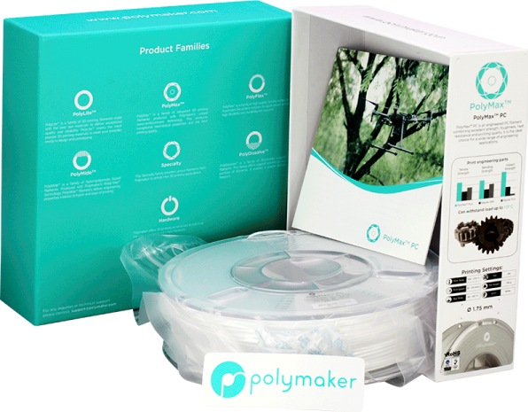 Image du produit Polymaker PCMax™ (Carbone, 1.75 mm, 750 g, Blanc)