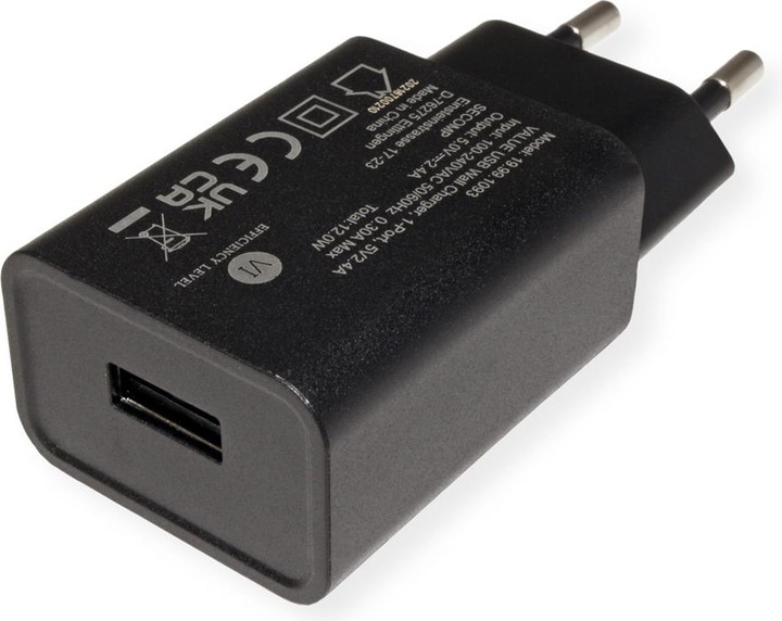 Produktbild Value USB Charger mit Euro-Stecker (12 W)