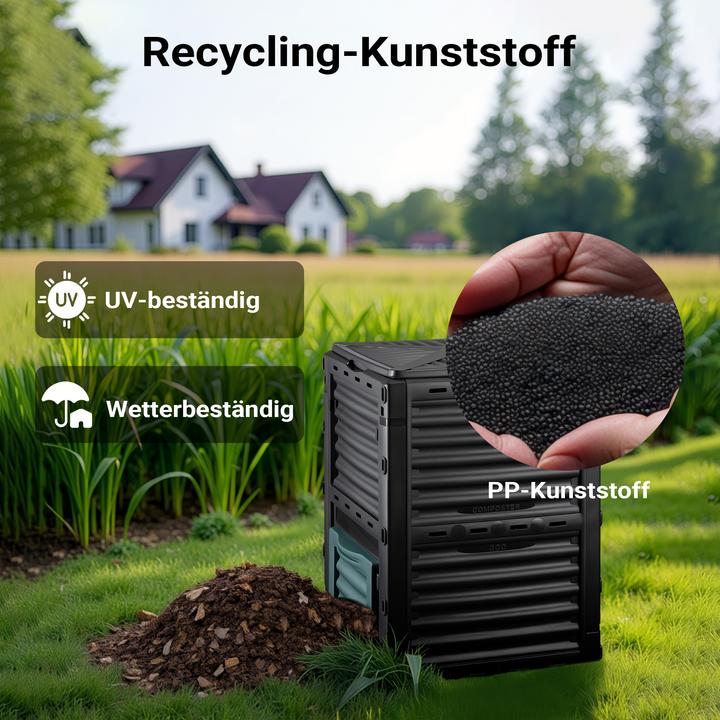 Produktbild Wiltec Gartenkomposter 300l Komposter 61x61x82cm Schnellkomposter Kompostierer (300 l)