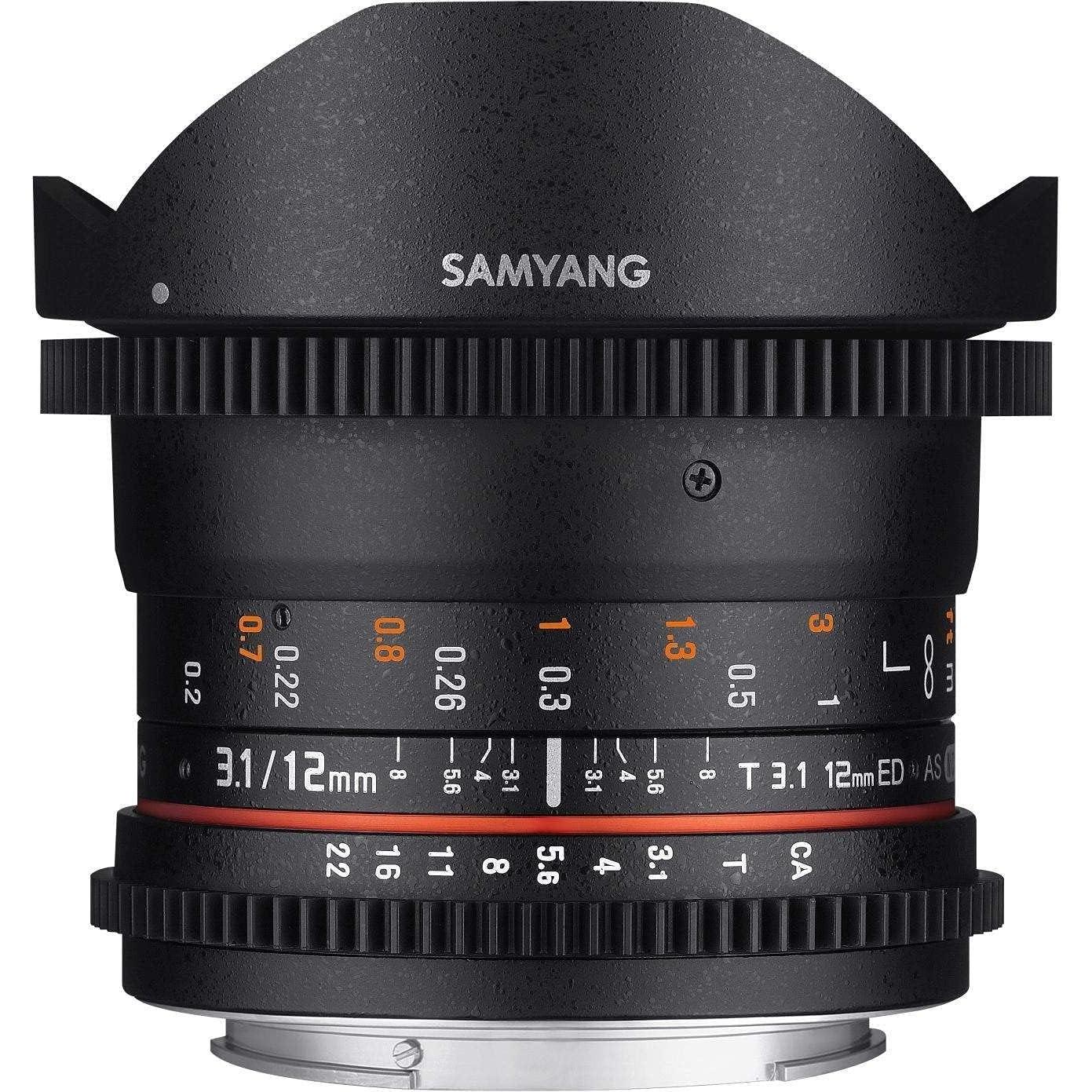 Samyang Nero 12Mm T3.1 Vdslr Sony A-Mount (Sony A, Full Frame), Obiettivo,