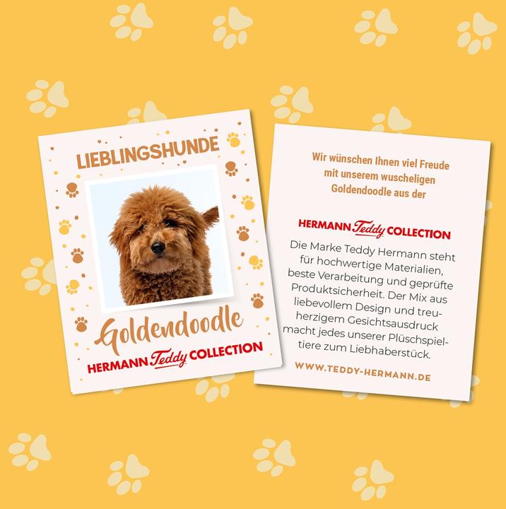 Actual product image Teddy Hermann Goldendoodle sitting, approx. 30 cm (23 cm)