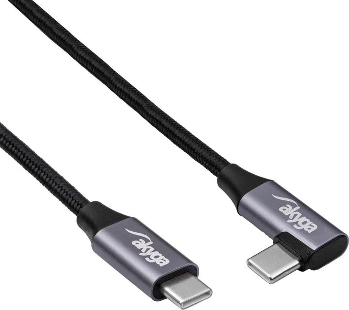 Image du produit Akyga USB-Kabel USB-C® Stecker, USB-C® Stecker 1 m Schwarz AK-USB-54 (1 m, USB 2.0, 60 W)