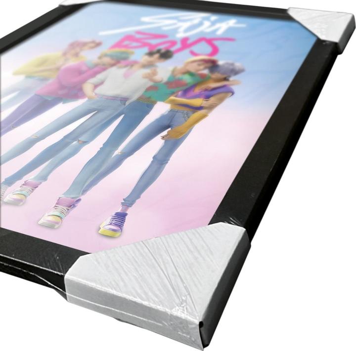 Image du produit K-Pop Demon Hunters - Poster encadré motif Saja Boys (40 x 30 cm)