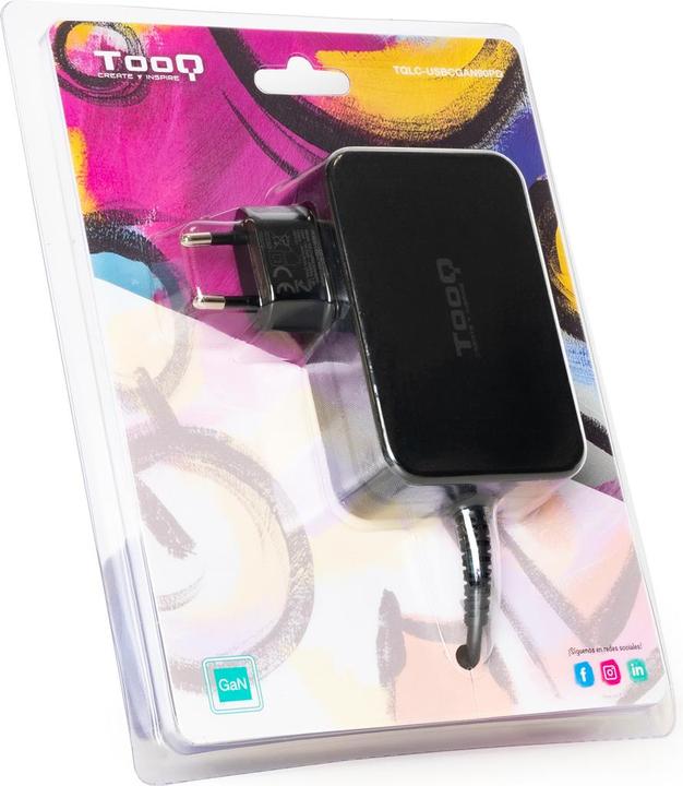 Immagine prodotto Tooq Technology Cargador Portatil Gan USB-C Pd 90w Negro (90 W)