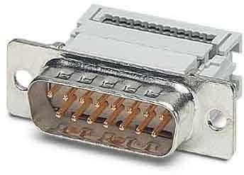 Image du produit Phoenix Contact Connecteur mâle SUB-D 90 ° Nombre de pôles/broches : 15 Borne à découpe VS-15-ST-DSUB-FK 10 pcs.