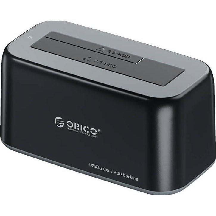 Orico docking station for 2.5 / 3.5" HDD / SSD, 5Gbps, USB-C to USB-C/A (black) (USB-C, 1 Ports), Dockingstation + USB H...
