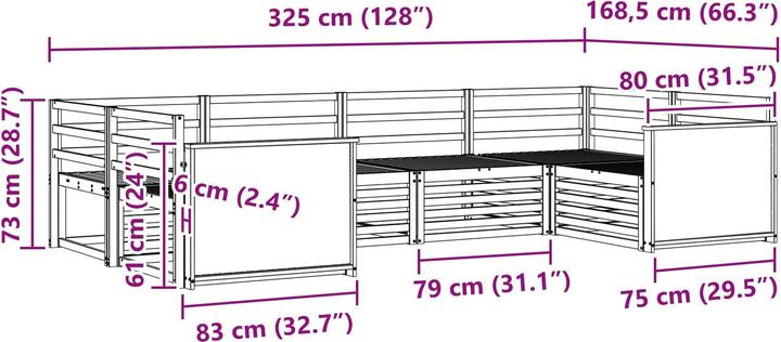 Produktbild vidaXL Outdoor-Sofa