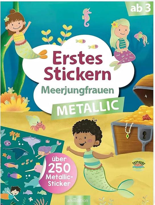 Produktbild Erstes Stickern Metallic – Meerjungfrauen