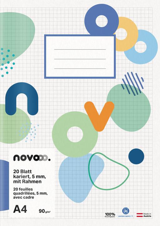 Actual product image Novooo Exercise book A4 (A4, Checked, Hardcover)