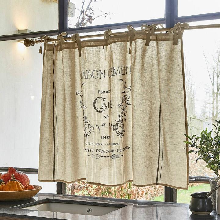 Image du produit Loberon Rideau à disques Girest beige (80 x 140 cm)