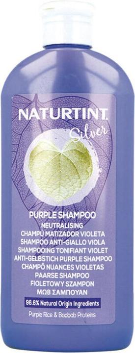 Produktbild Naturtint Violet Colour Shampoo Removes Unwanted Yellowish and Copper Tones on Blonde White and Bleached Hair (330 ml, Flüssiges Shampoo)