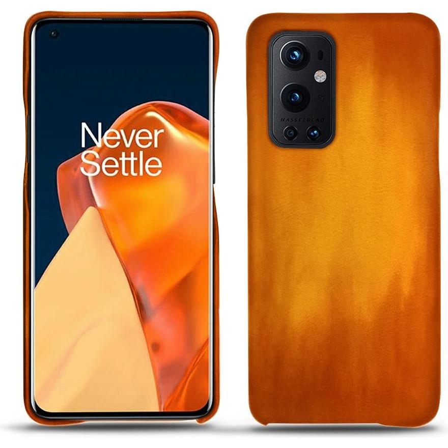 Noreve Lederschutzhülle (OnePlus 9 Pro), Smartphone Hülle, Orange