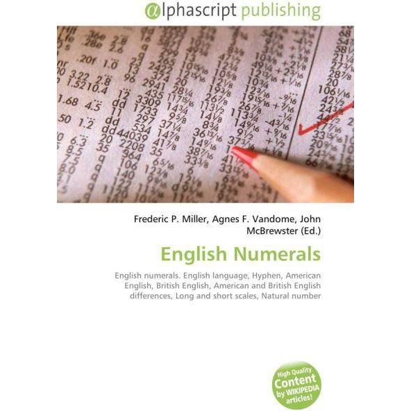 English Numerals, Schulbücher von Frederic P. Miller, John McBrewster, Agnes F. Vandome