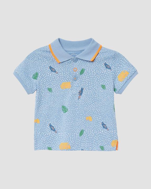 S.Oliver Polo-Shirt Poloshirt aus Baumwolle mit All-over-Print (68)