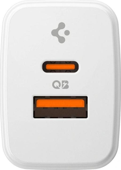 Produktbild Spigen - Wall Charger Essential (EE202EU) - USB, Type-C, Fast Charging, Quantum Boost, 20W - White (20 W, 2 Ports)
