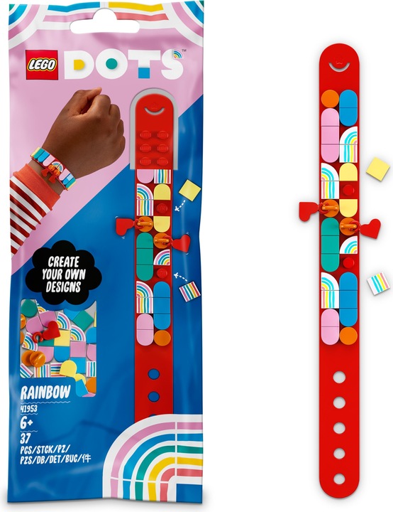 Produktbild LEGO Regenbogen Armband mit Anhängern (41953, LEGO Dots)