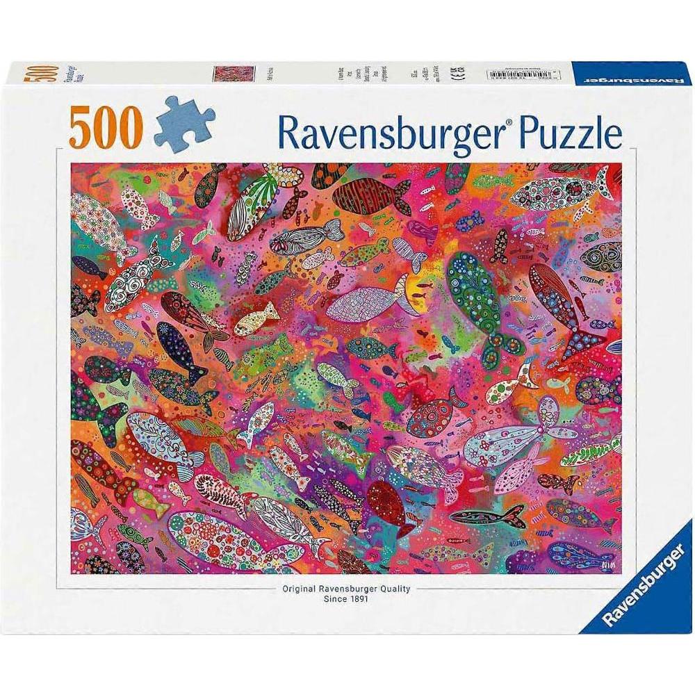 Ravensburger Puzzle Fische in Fuchsia - 500 Teile. (500 pezzi)