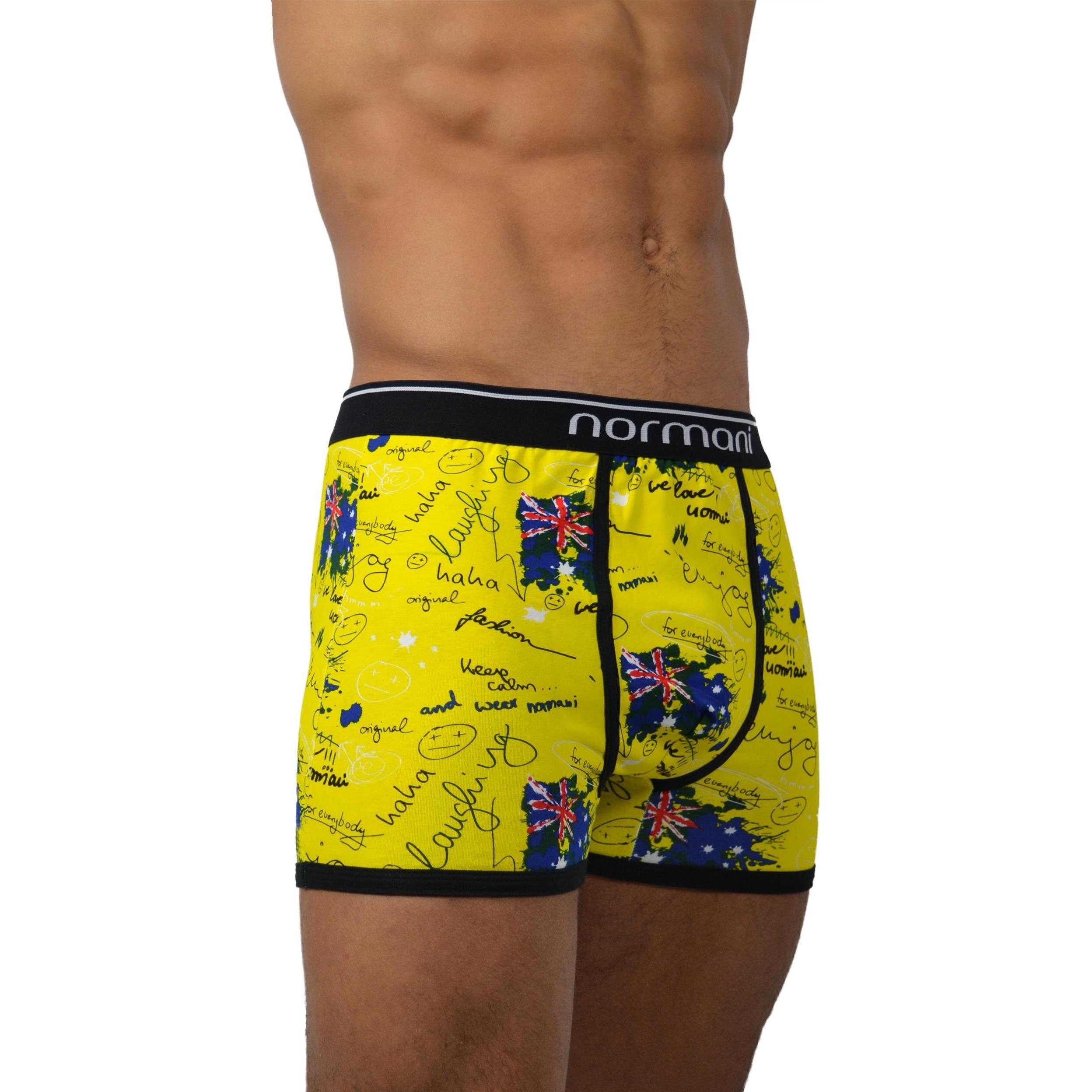Normani, Herren, Unterhosen, 6 Stück Retro Boxershorts aus Baumwolle, Orange, (S, 6er Pack)