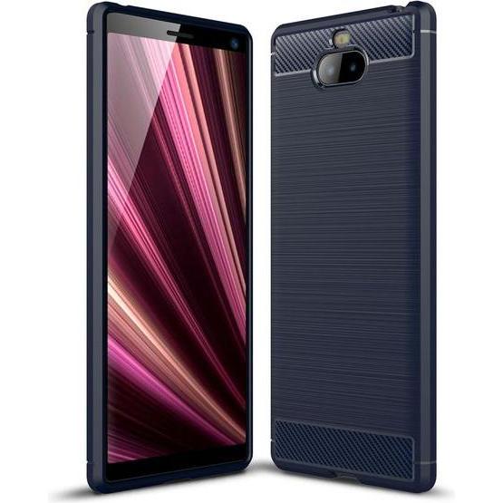 MU Style Carbon Fiber TPU Softcase Series (Sony Xperia XA3), Smartphone Hülle, Blau