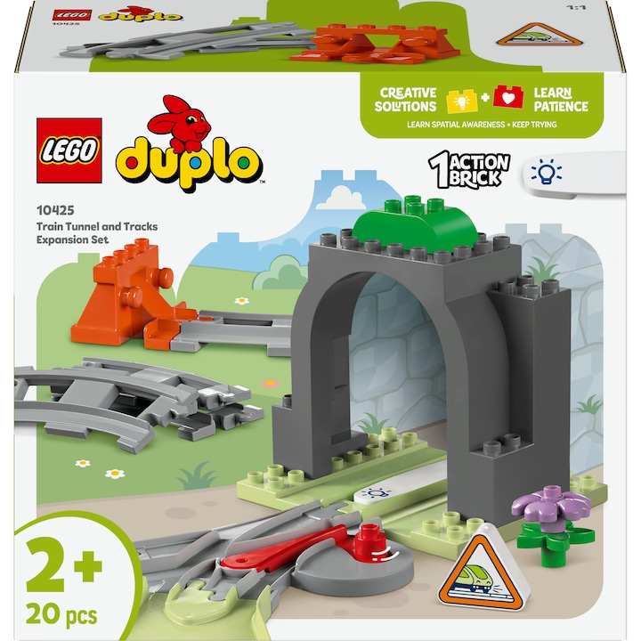LEGO Tunnel ferroviaire et rails - Kit d'extension (10425)
