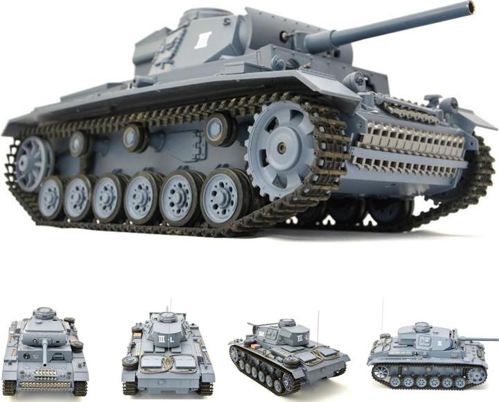 Actual product image Es-toys Heng Long RC Tank Combat Vehicle III Gen.6 (RTR Ready-to-Run)