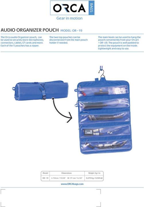 Orca OR-19 Audio Organizer Pouch (OR113205)