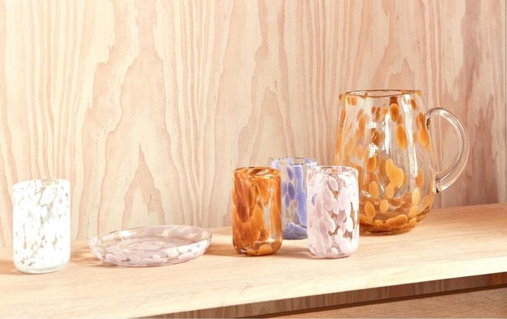 Immagine prodotto OYOY Living Bicchiere Jali 200 ml, 1 pezzo, Trasparente/Bianco (0.20 l, 1 x)