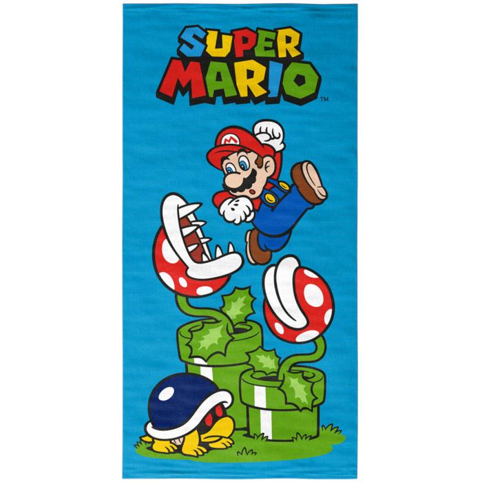 DISTRIBUTIONZ, Tovaglioli, Nintendo - Tovagliolo da spiaggia in microfibra "Mario e Minions" (140x70 cm) (70 x 140 cm)