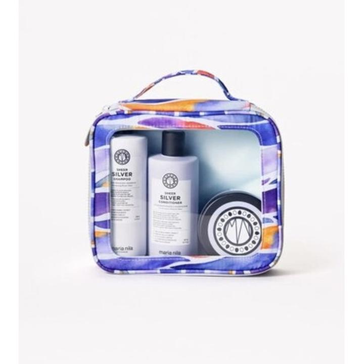 Immagine prodotto Maria Nila Borsa di bellezza in argento trasparente (Set per la cura dei capelli)