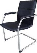 Image du produit Realspace Chaise visiteur Baker simili cuir noir