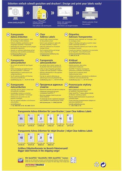 Productafbeelding Avery Adresetiketten