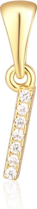 JVD Gold-plated pendant with zircons letter "I" SVLP0948XH2BIGI