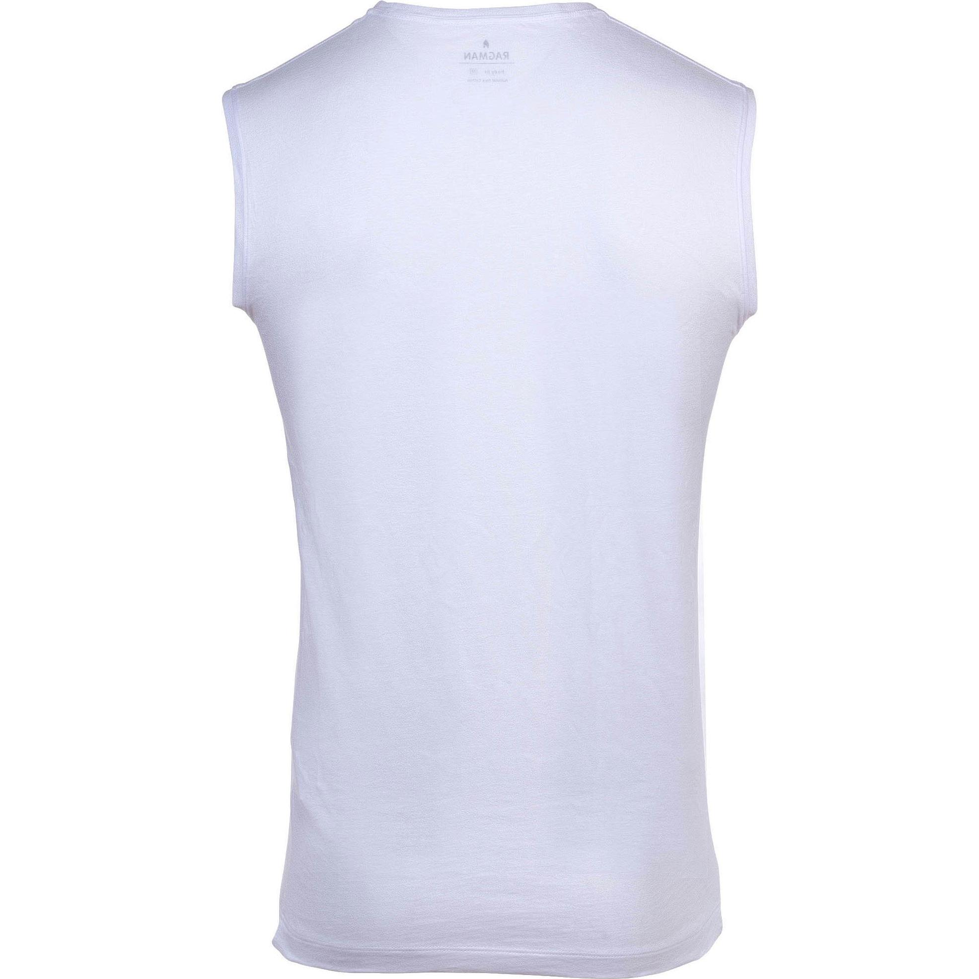 Thumbnail - Ragman, Herren, Shirt, Unterhemd Casual Figurbetont, Weiss, (XL)