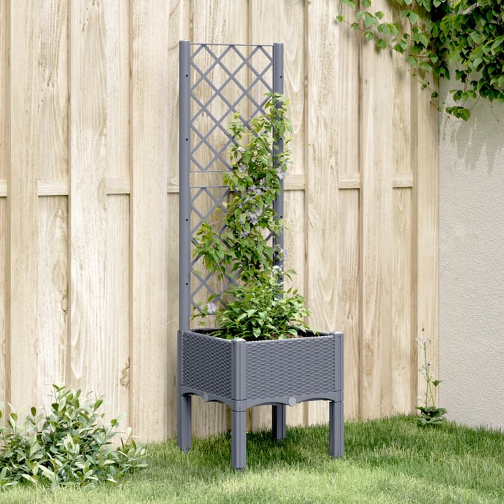 Actual product image VidaXL Planter with trellis PP