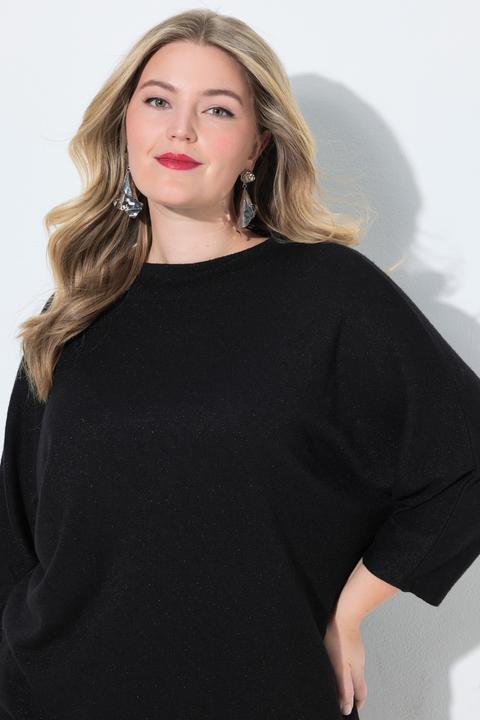 Produktbild Miamoda Pullover, Rhomben-Struktur, Glitzereffekt, Stehkragen (58, 60)