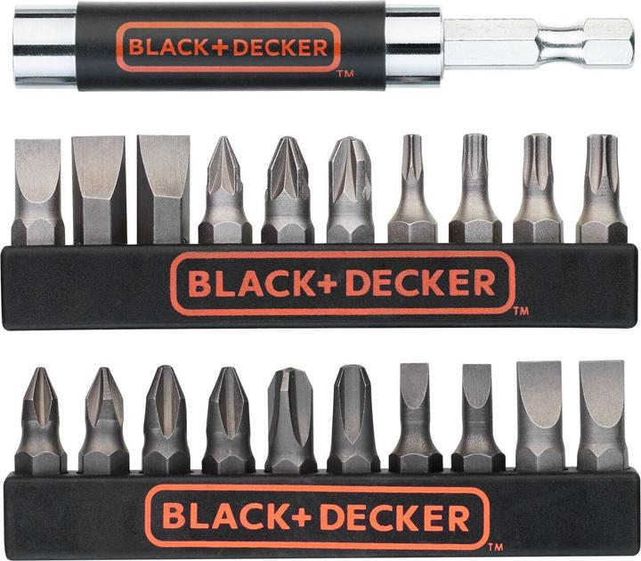 Actual product image Black & Decker 20 screw.bits + magnet.drive guide