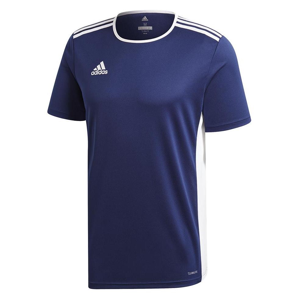 Adidas, Mannen, Sportief Shirt, Entrada 18 Voetbalshirt Heren (S), Blauw, Wit, S