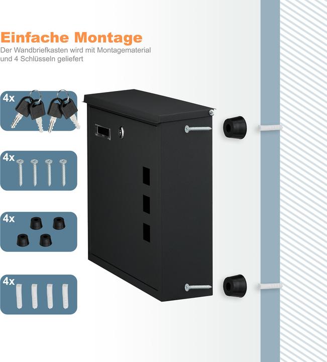 Actual product image Relaxdays Briefkasten mit Sichtfenster