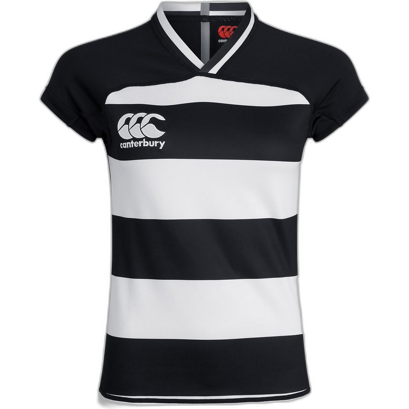 Thumbnail - Canterbury, Damen, Sportshirt, gestreiftes trikot, damen vapodri evader (XS), Schwarz, Weiss, XS