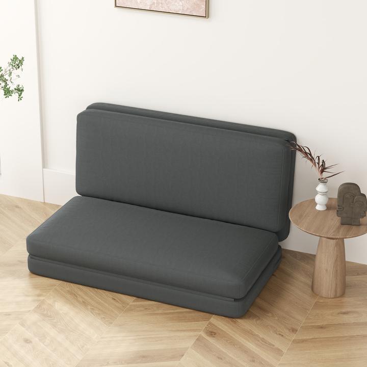 Produktbild Homcom Bodensofa Polyester, Schaumstoff Dunkelgrau