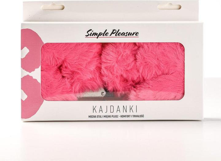 Produktbild Simply Pleasure Erotische Metallhandschellen mit Fell, Dunkelpink