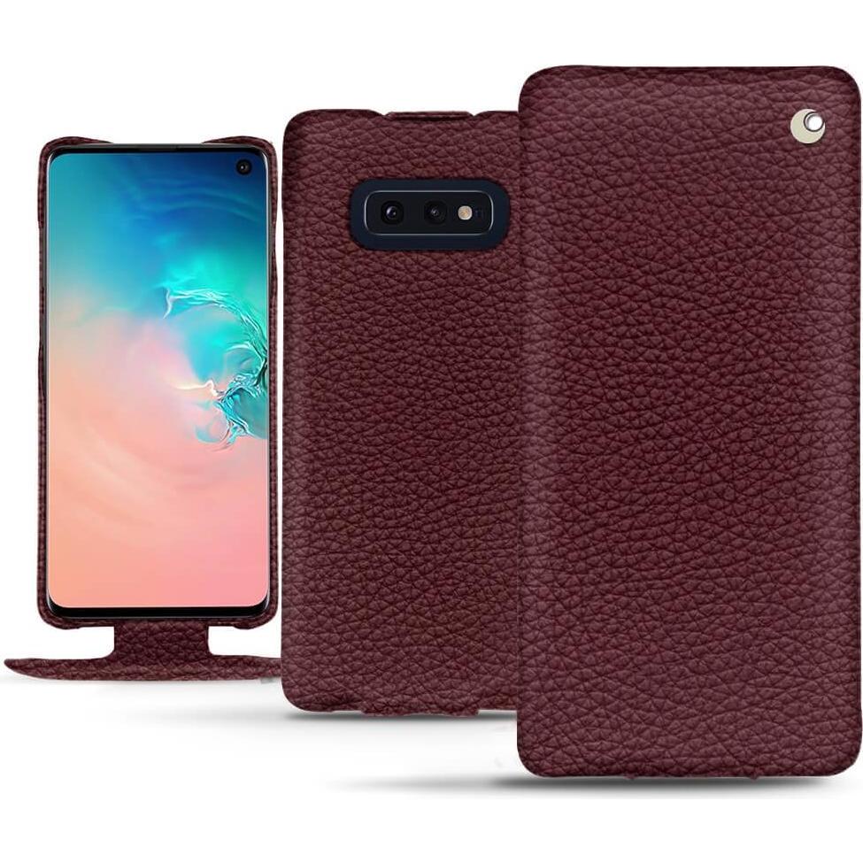 Noreve Lederschutzhülle vertikal (Samsung Galaxy S10e), Smartphone Hülle, Violett