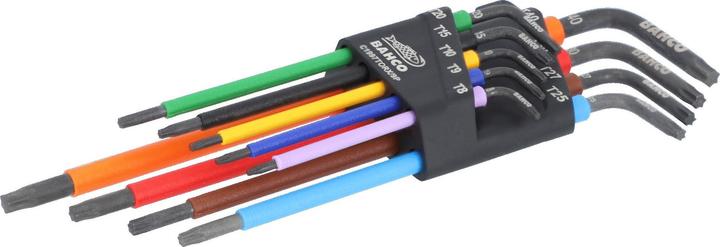 Bahco 9-delige L-vormige Torx sleutelset met lange arm