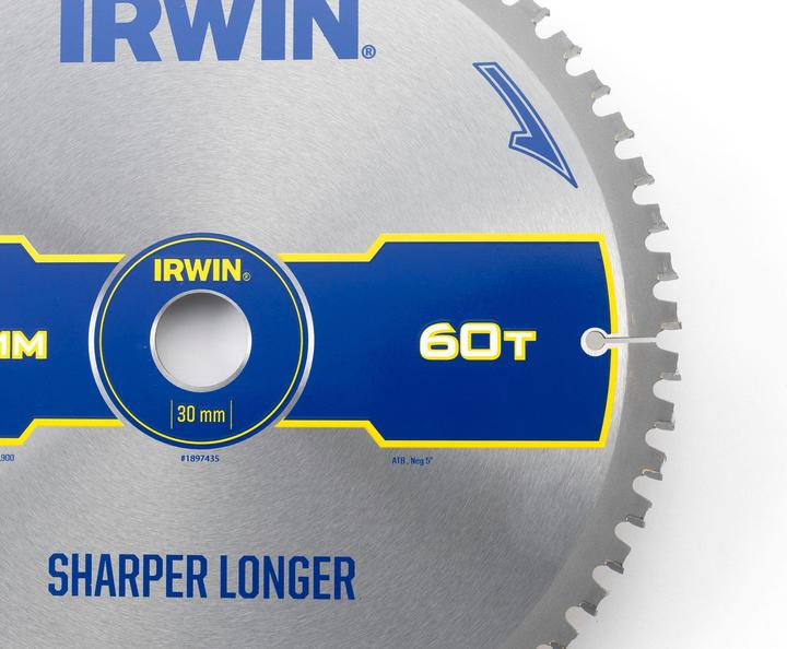 Immagine prodotto Irwin 1897435 Lama per sega circolare costruzione ATB Dente con gancio negativo per l'acqua