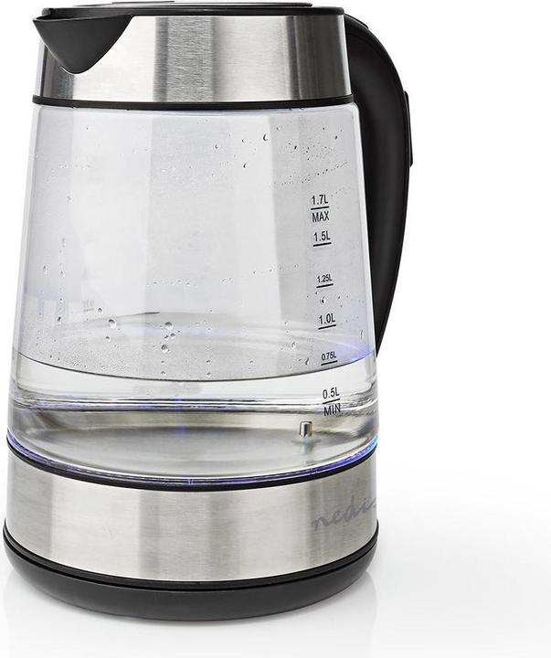 Produktbild Nedis Wasserkocher - Glasgehäuse - Temperaturanzeige - Variable Temperaturen (60, 70, 80, 90, 100 (1.70 l)