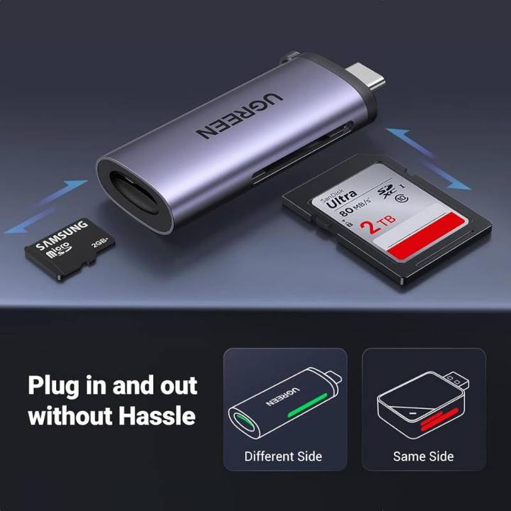 Image du produit Ugreen Lecteur de cartes 2en1 (USB-C)