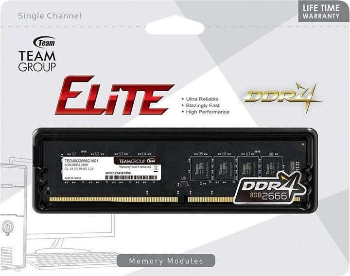 Produktbild Team Group Elite (1 x 8GB, 2666 MHz, DDR4-RAM, DIMM)