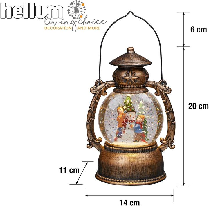 Produktbild Hellum Schneekugel - LED Laterne (524321)