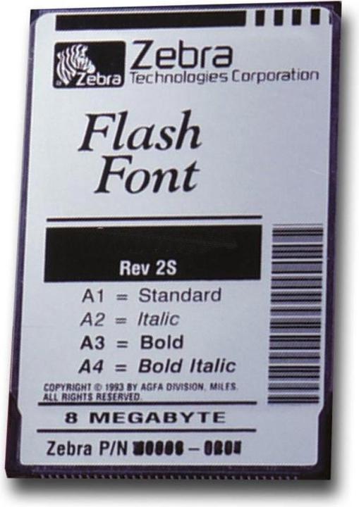 Zebra Kit Font Pack, inglese completo