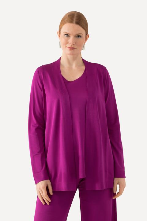 Produktbild Ulla Popken Slinkyjacke, offene Form, Schalkragen, Langarm (42, 44)